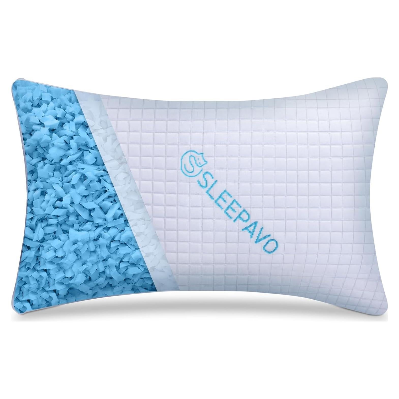 Almohada de Espuma de Memoria Sleepavo Queen Ajustable Firme Suave
