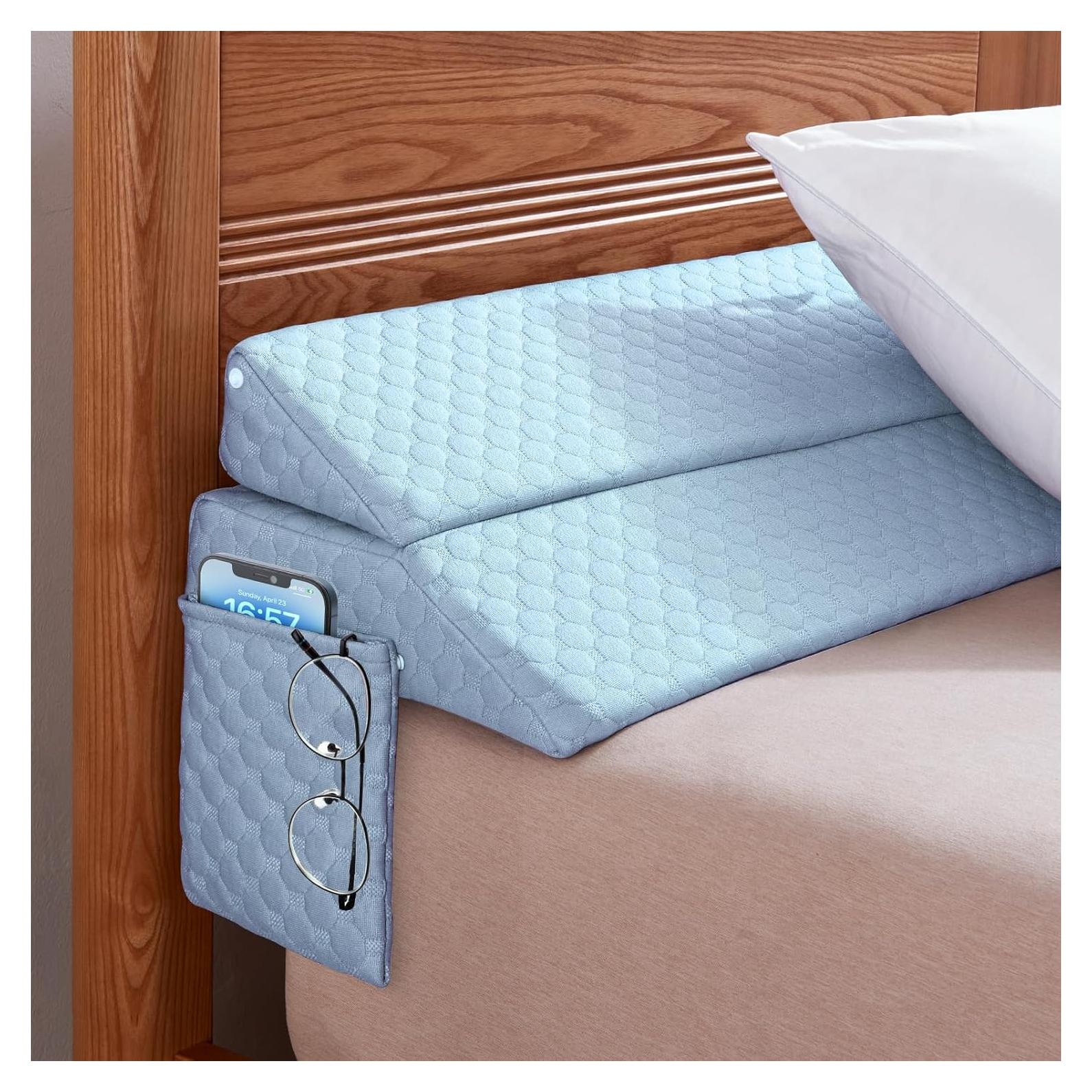 Almohada en Cuña EUHAMS Azul 137x25x15 cm Ajustable