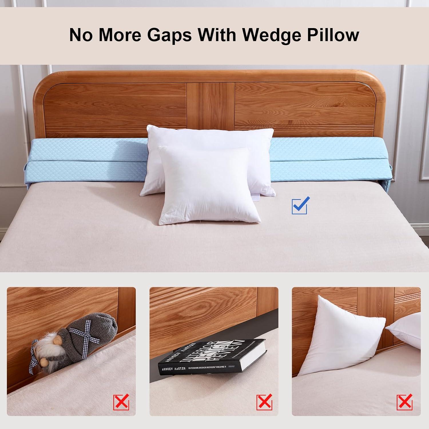 Almohada en Cuña EUHAMS Azul 137x25x15 cm Ajustable