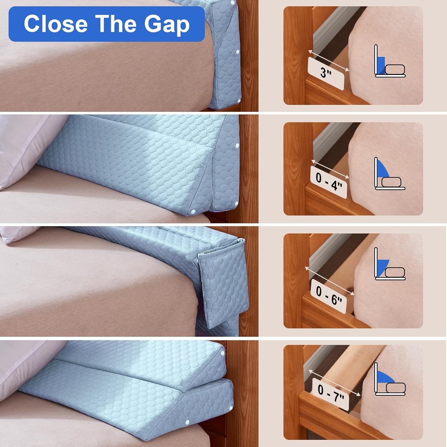 Almohada en Cuña EUHAMS Azul 137x25x15 cm Ajustable