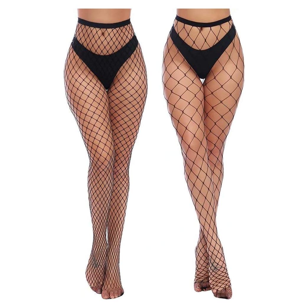 Charmnight Medias de Cintura Alta para Mujeres - Red de Pesca