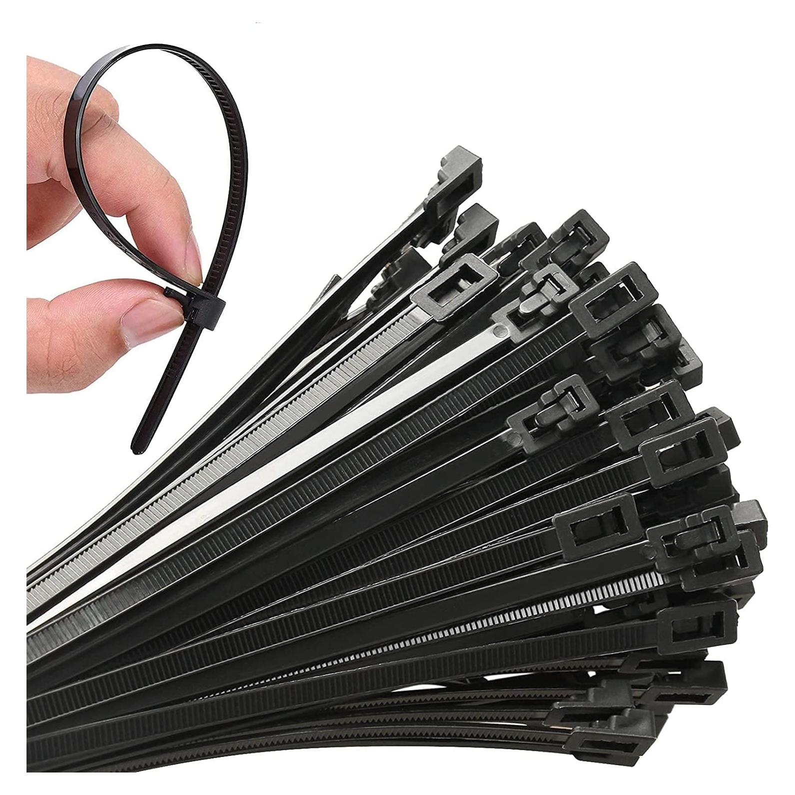 200 Bridas de Cable Reutilizables 30.48cm VTECHOLOGY Negras