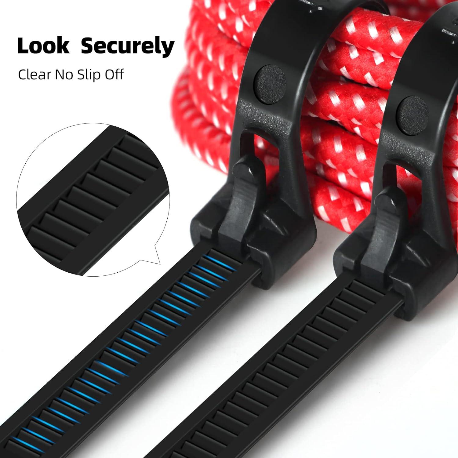 200 Bridas de Cable Reutilizables 30.48cm VTECHOLOGY Negras