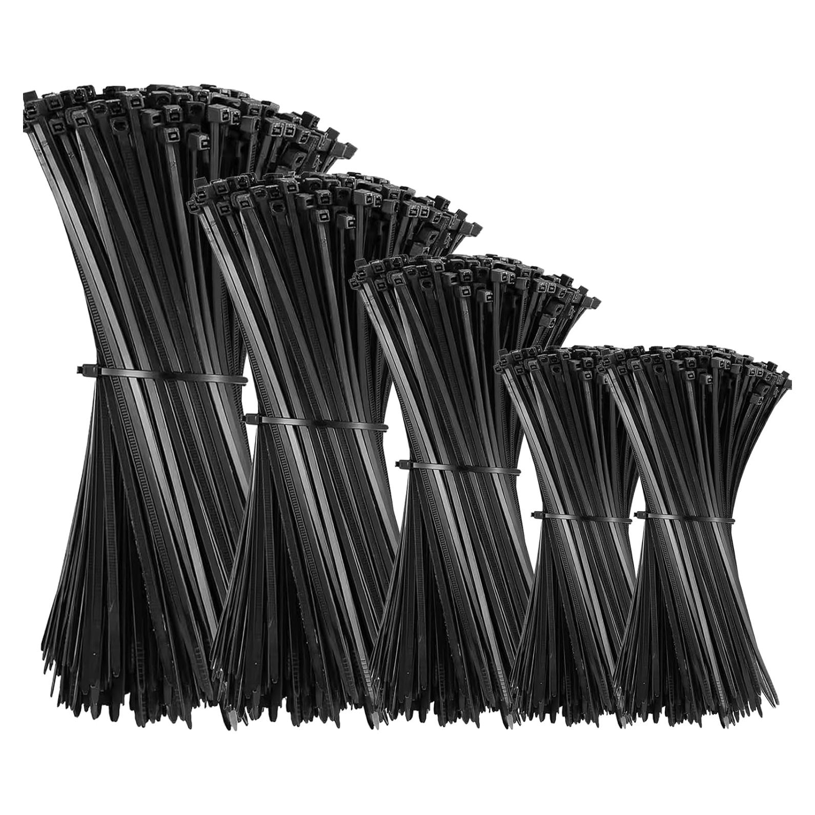 500 Lazos de Cierre VTECHOLOGY Nylon 10-30cm Negro