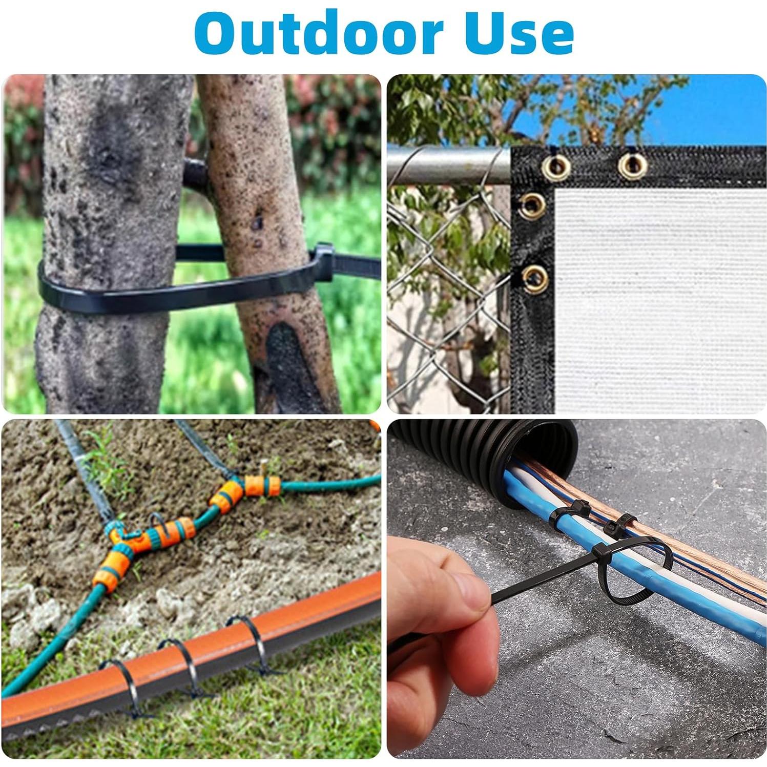 500 Lazos de Cierre VTECHOLOGY Nylon 10-30cm Negro