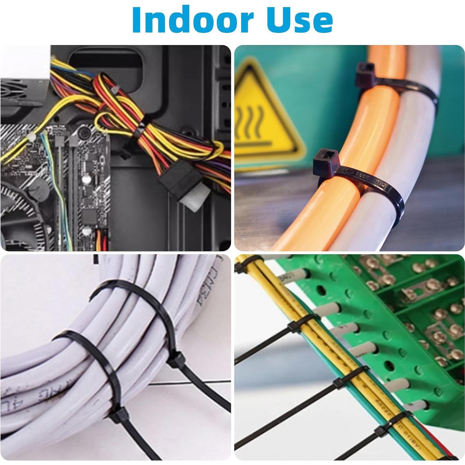 500 Lazos de Cierre VTECHOLOGY Nylon 10-30cm Negro