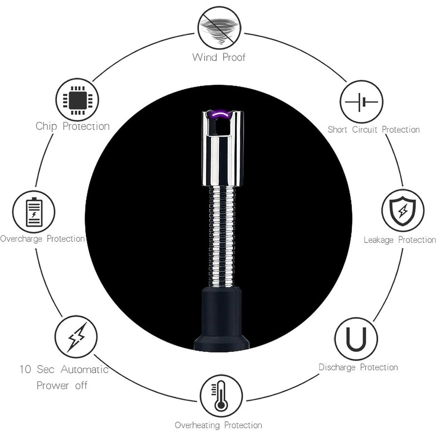 Encendedor Eléctrico Extensible XTENDR ARCS 78 cm Negro