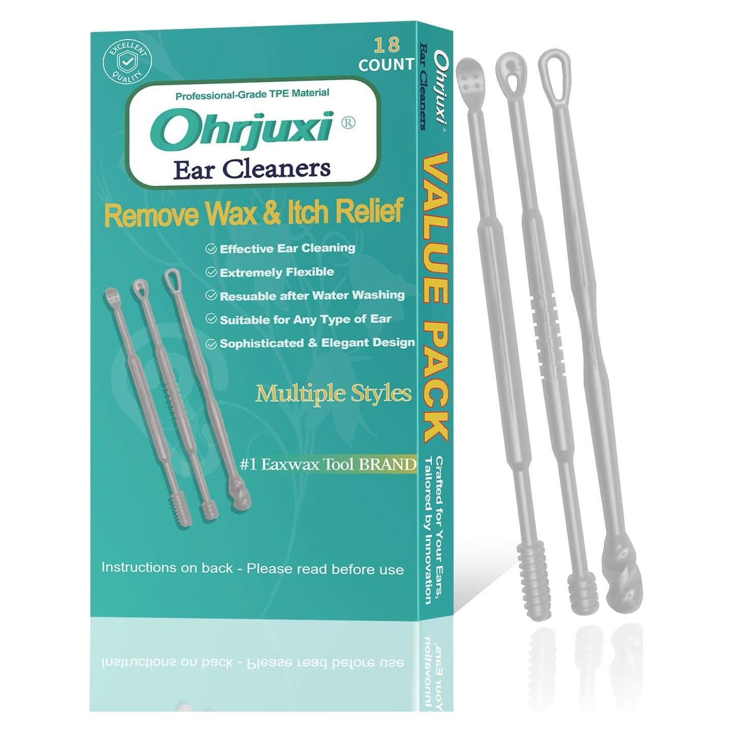 Kit de Limpieza de Oídos Ohrjuxi - 18 PCS Reutilizables TPE
