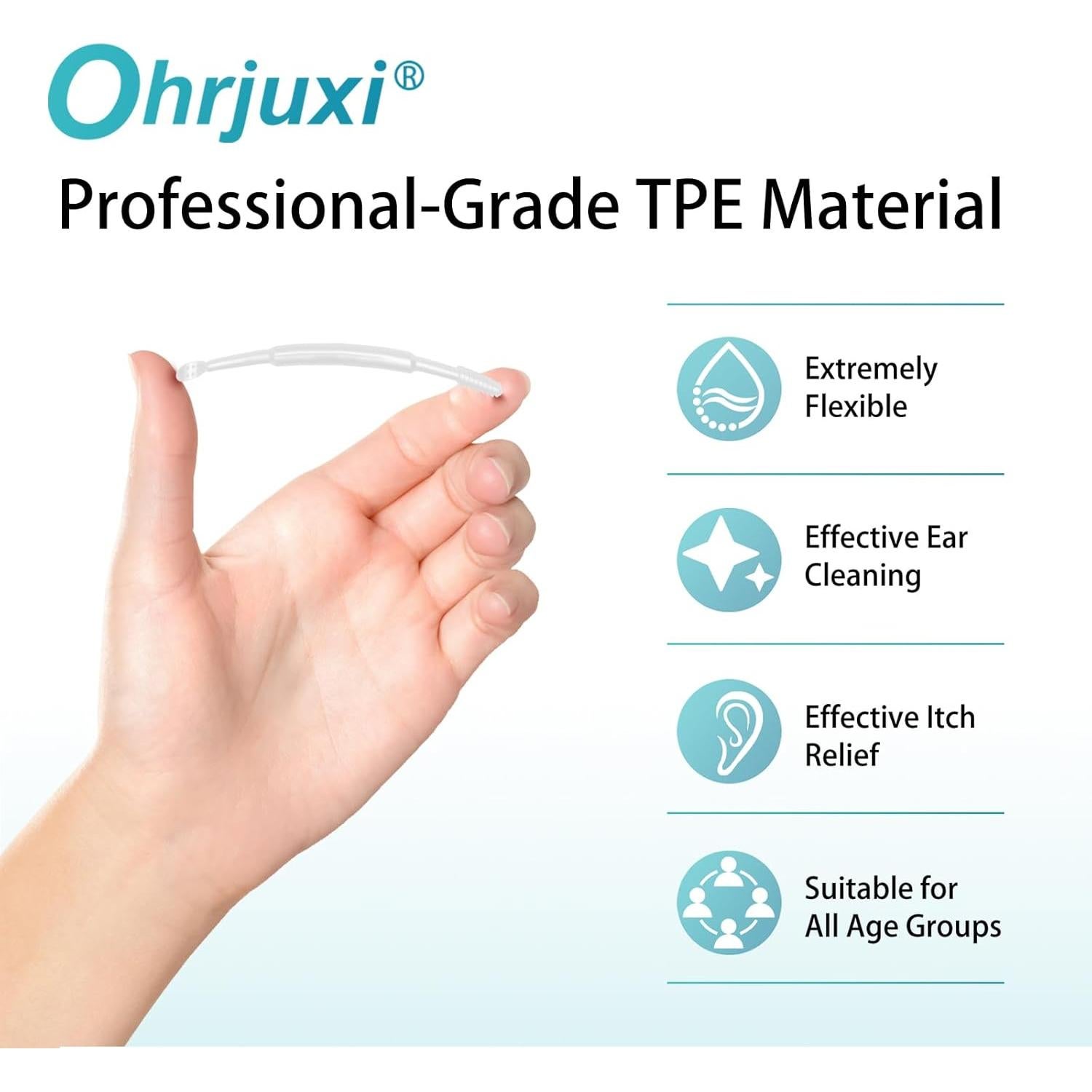 Kit de Limpieza de Oídos Ohrjuxi - 18 PCS Reutilizables TPE