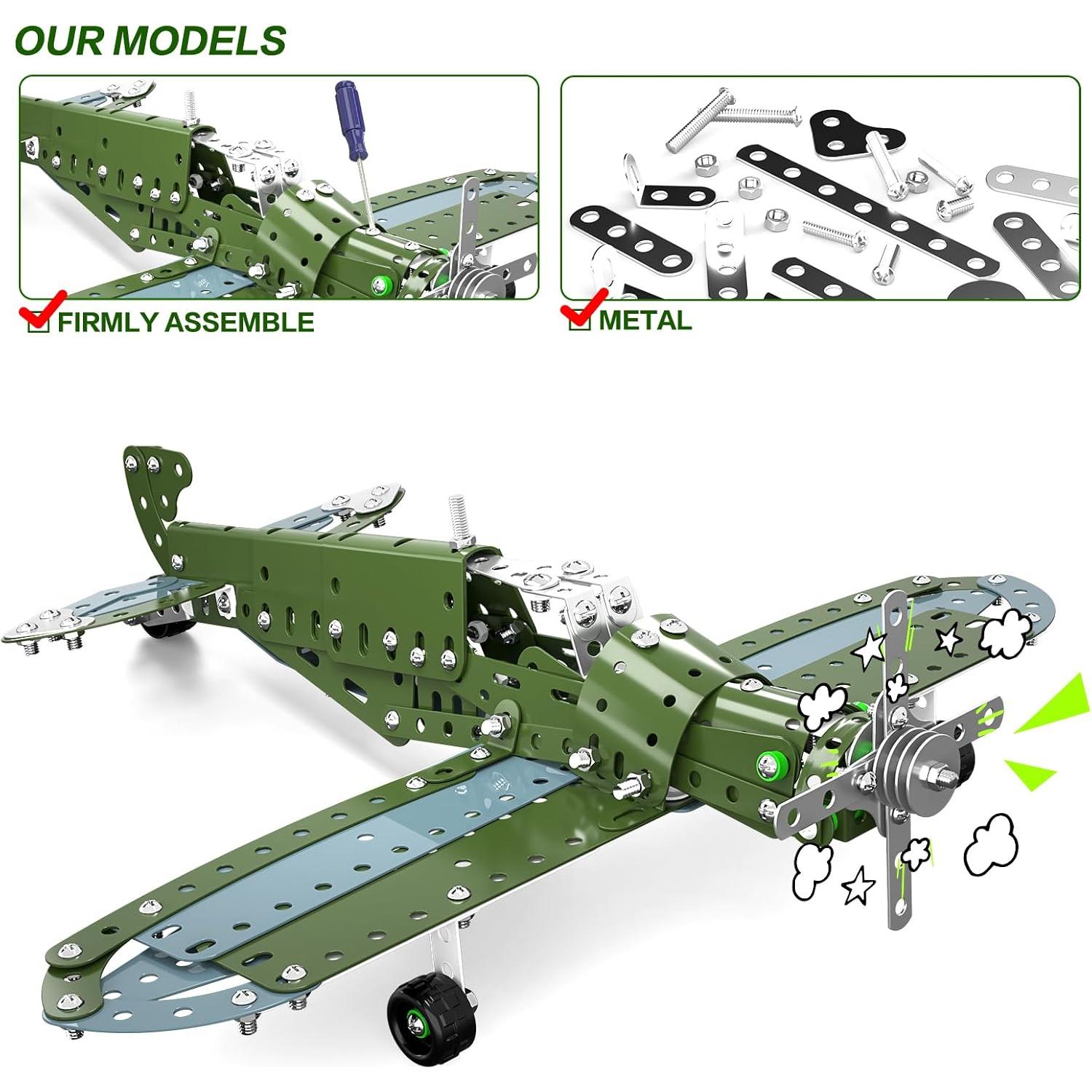 Juego de Construcción de Aviones Lucky Doug - STEM 8-12 Años