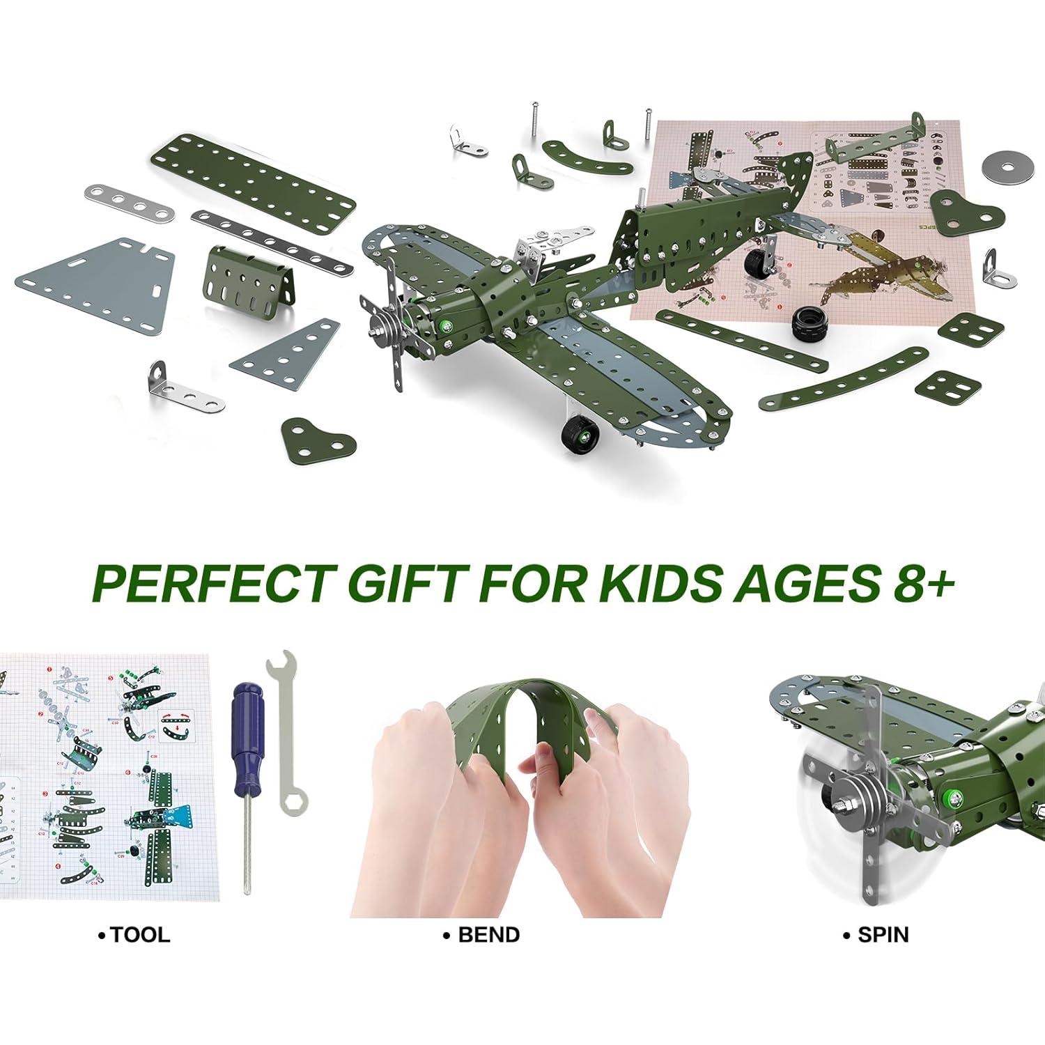 Juego de Construcción de Aviones Lucky Doug - STEM 8-12 Años