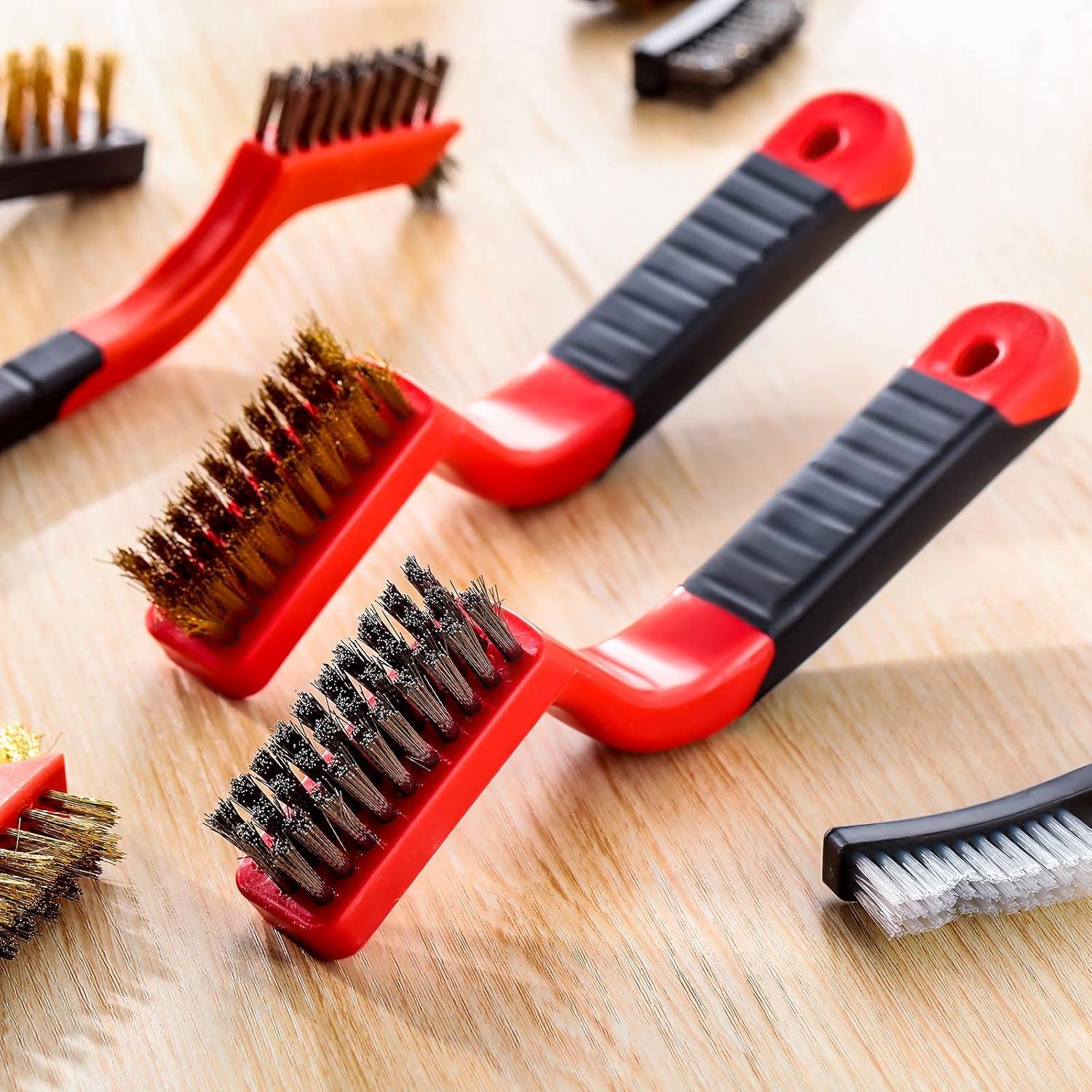 Juego de Cepillos de Limpieza Sumind 30 Pcs Nylon y Acero