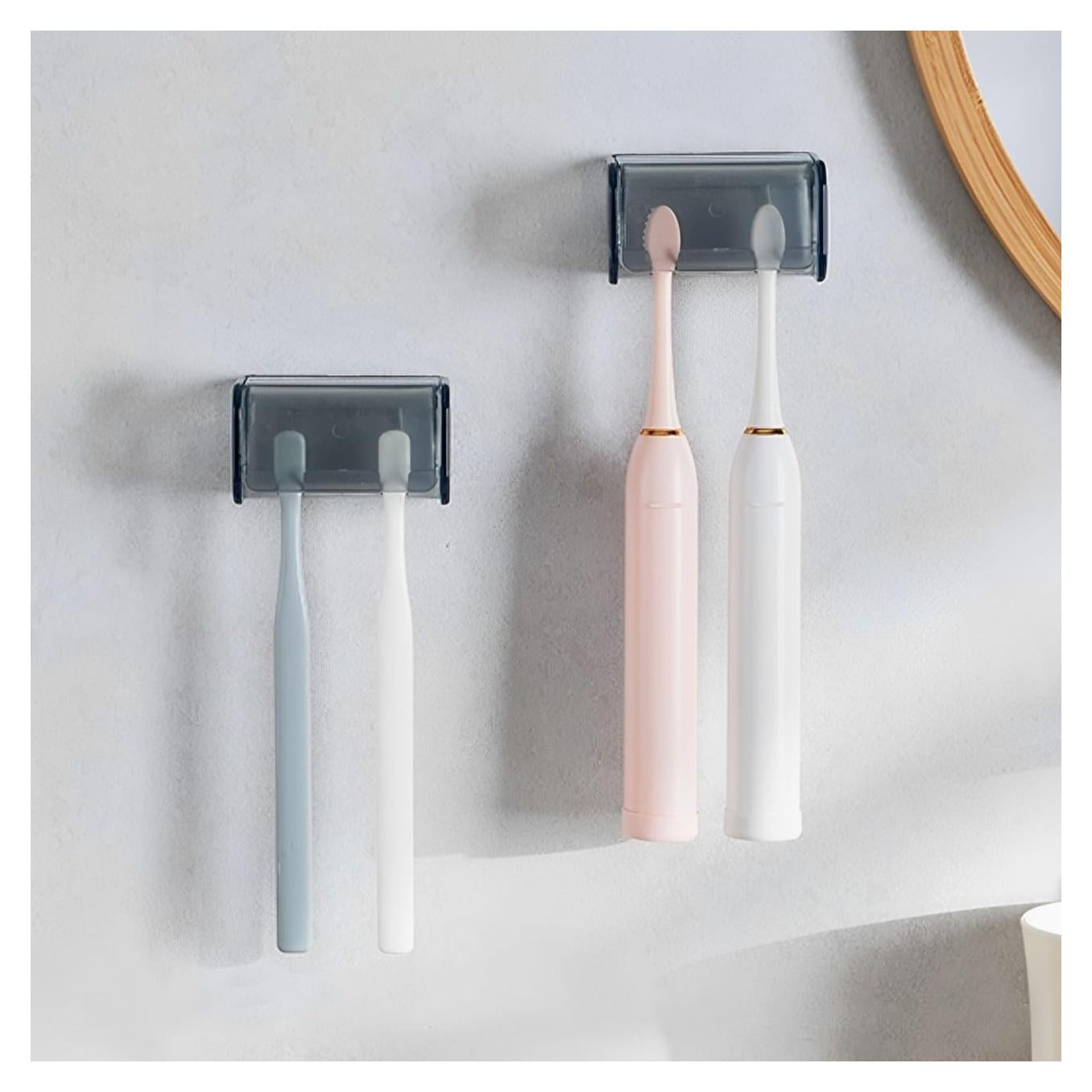 Soporte de Cepillo de Dientes Montado en Pared HLGOLDLUO 2 PCS