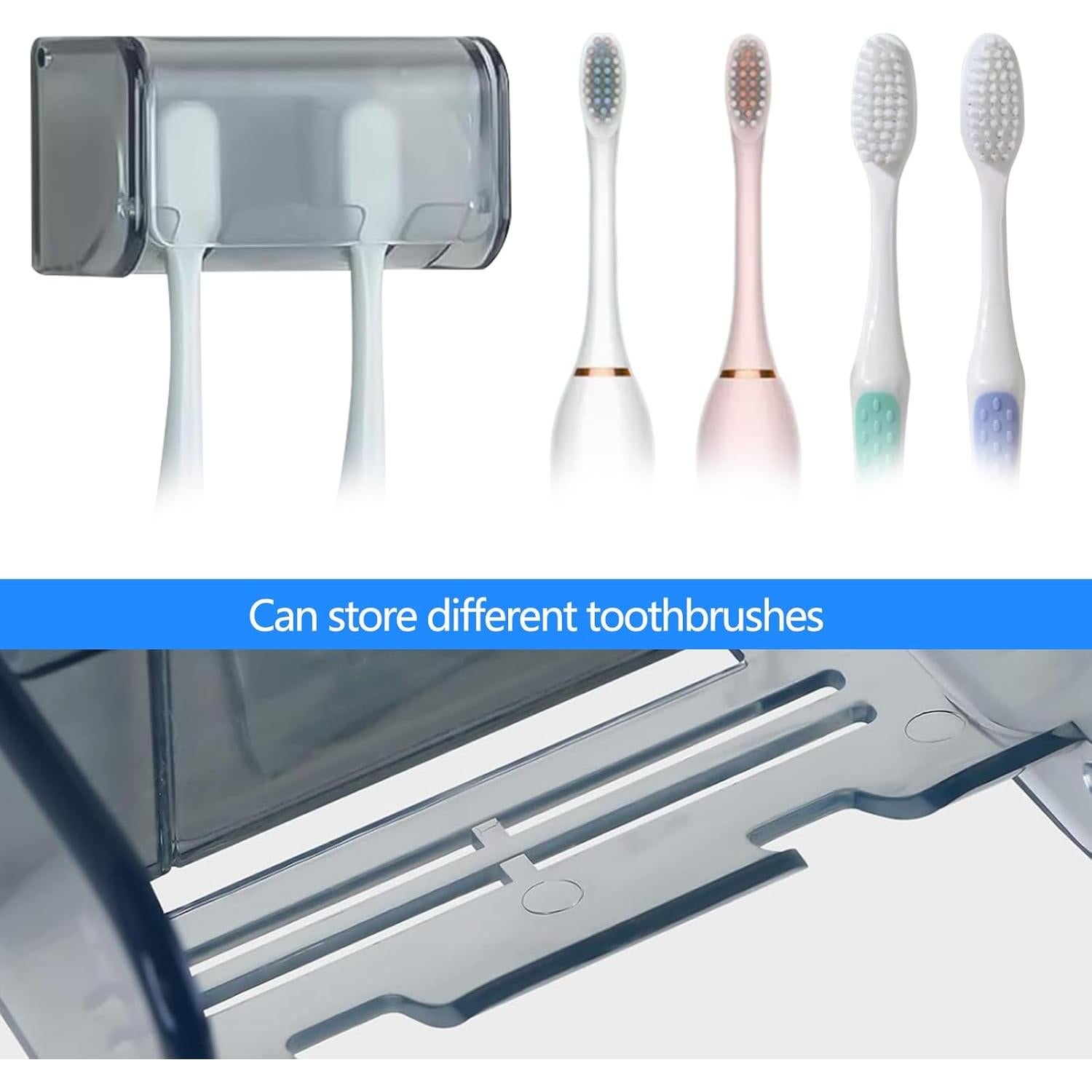 Soporte de Cepillo de Dientes Montado en Pared HLGOLDLUO 2 PCS