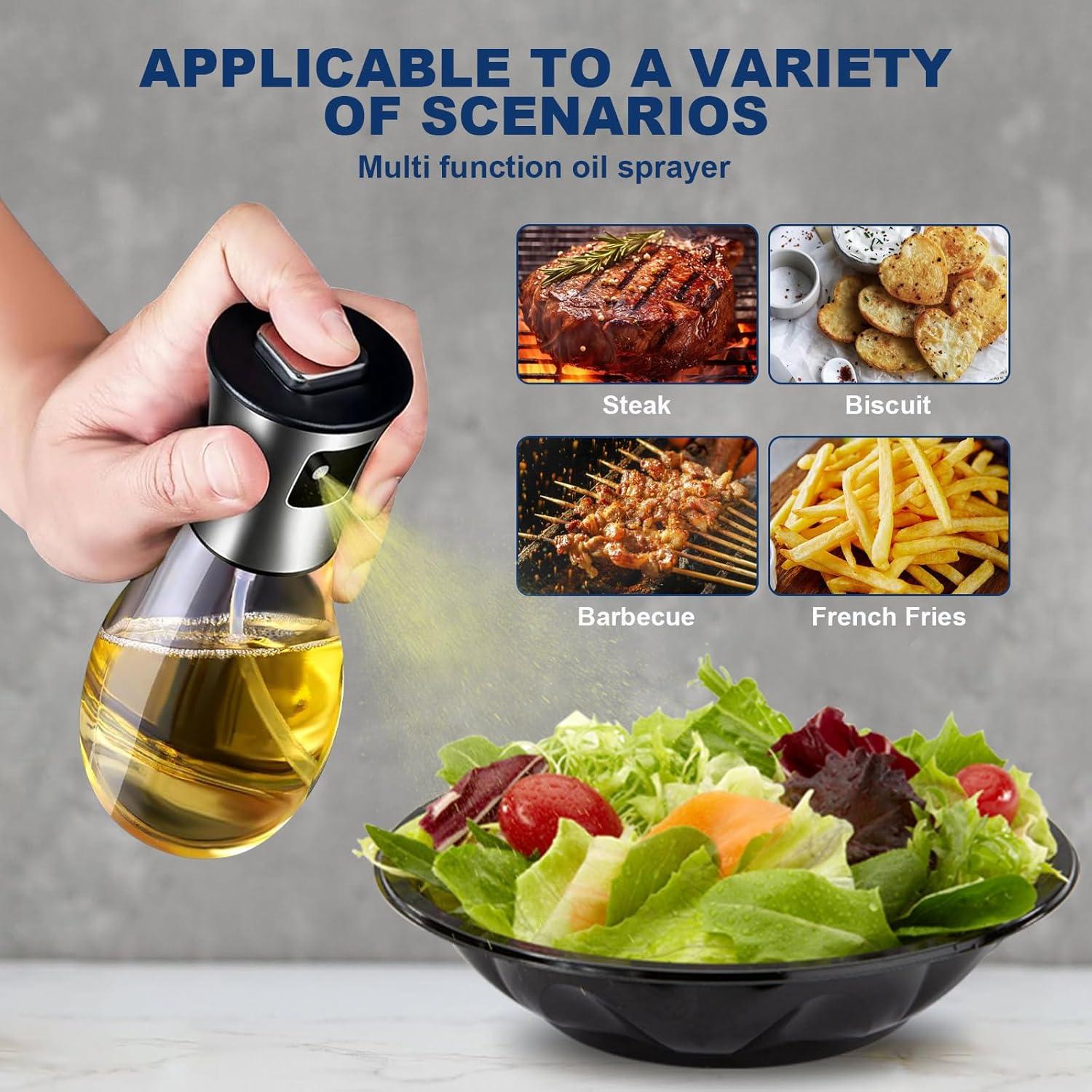 Set de Botellas Dispensadoras de Aceite OKYUK 900ml con Rociador