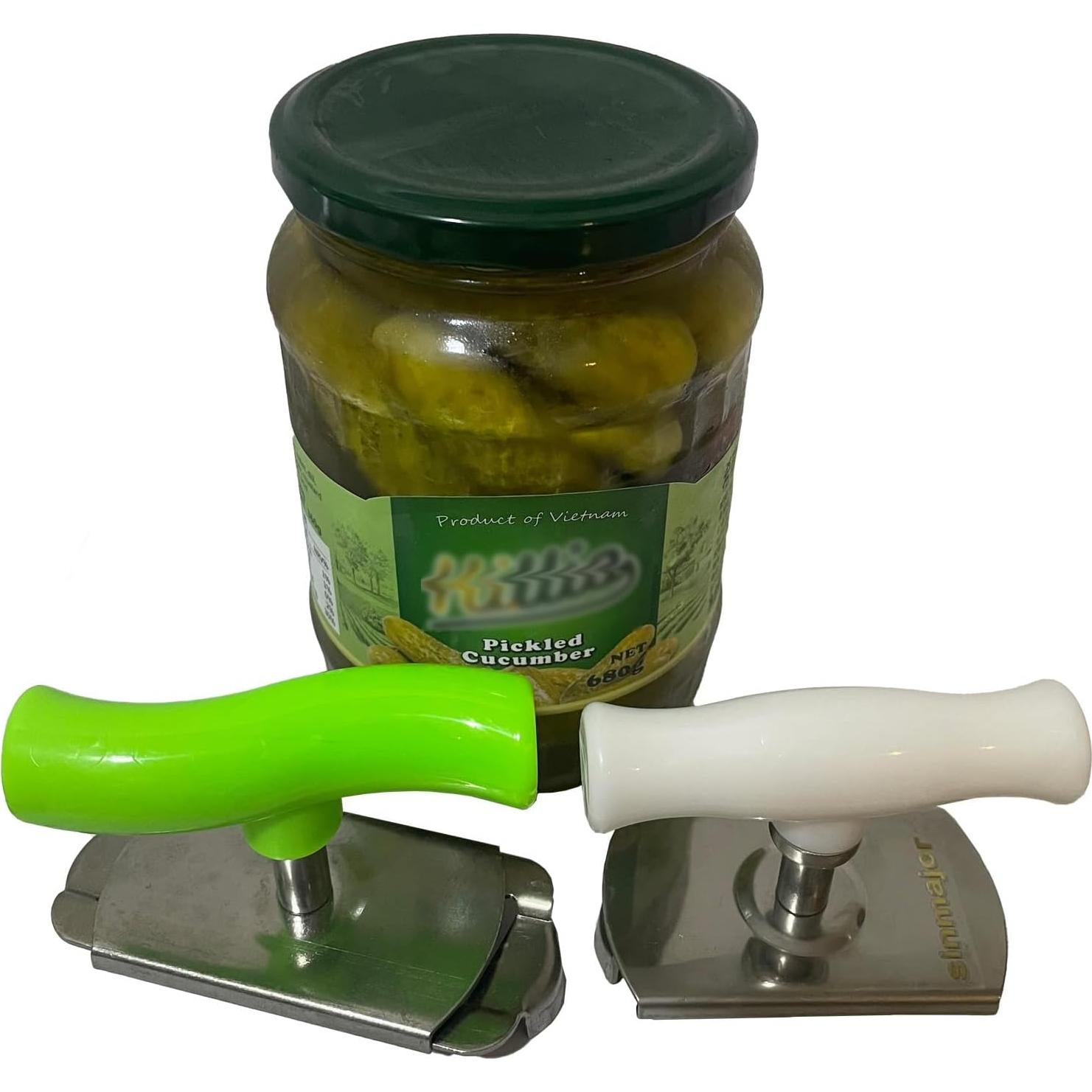 Abridor de frascos ajustable Sinmajor para manos débiles - Verde