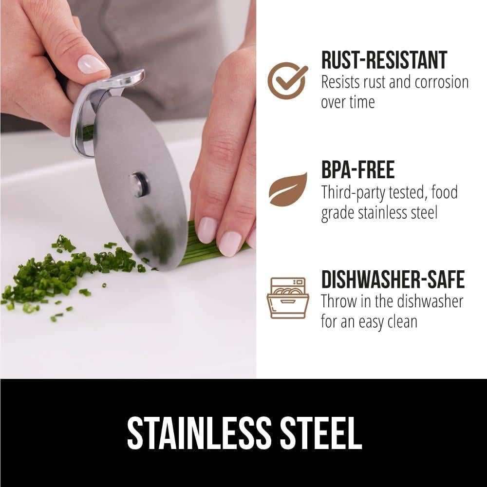 Cortador de Pizza Gorilla Grip 22.86 cm Acero Inoxidable Negro