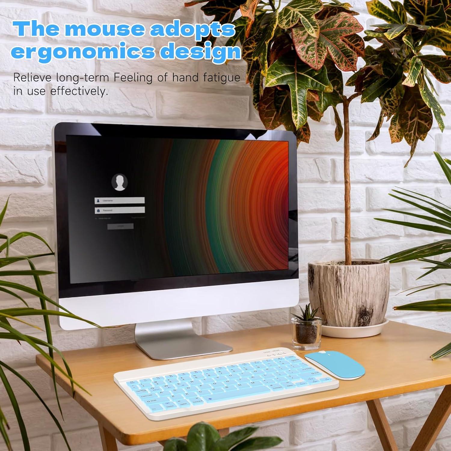 Teclado Bluetooth Inalámbrico Aolemoa Ultra Delgado QWERTY