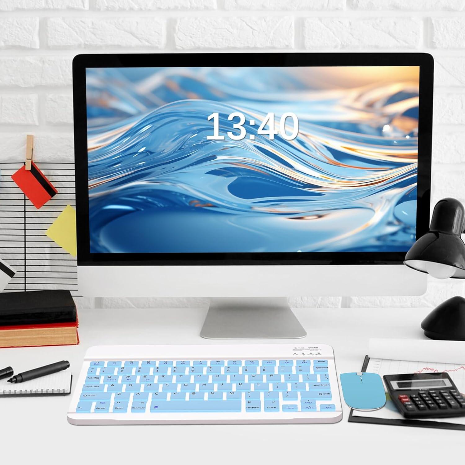 Teclado Bluetooth Inalámbrico Aolemoa Ultra Delgado QWERTY