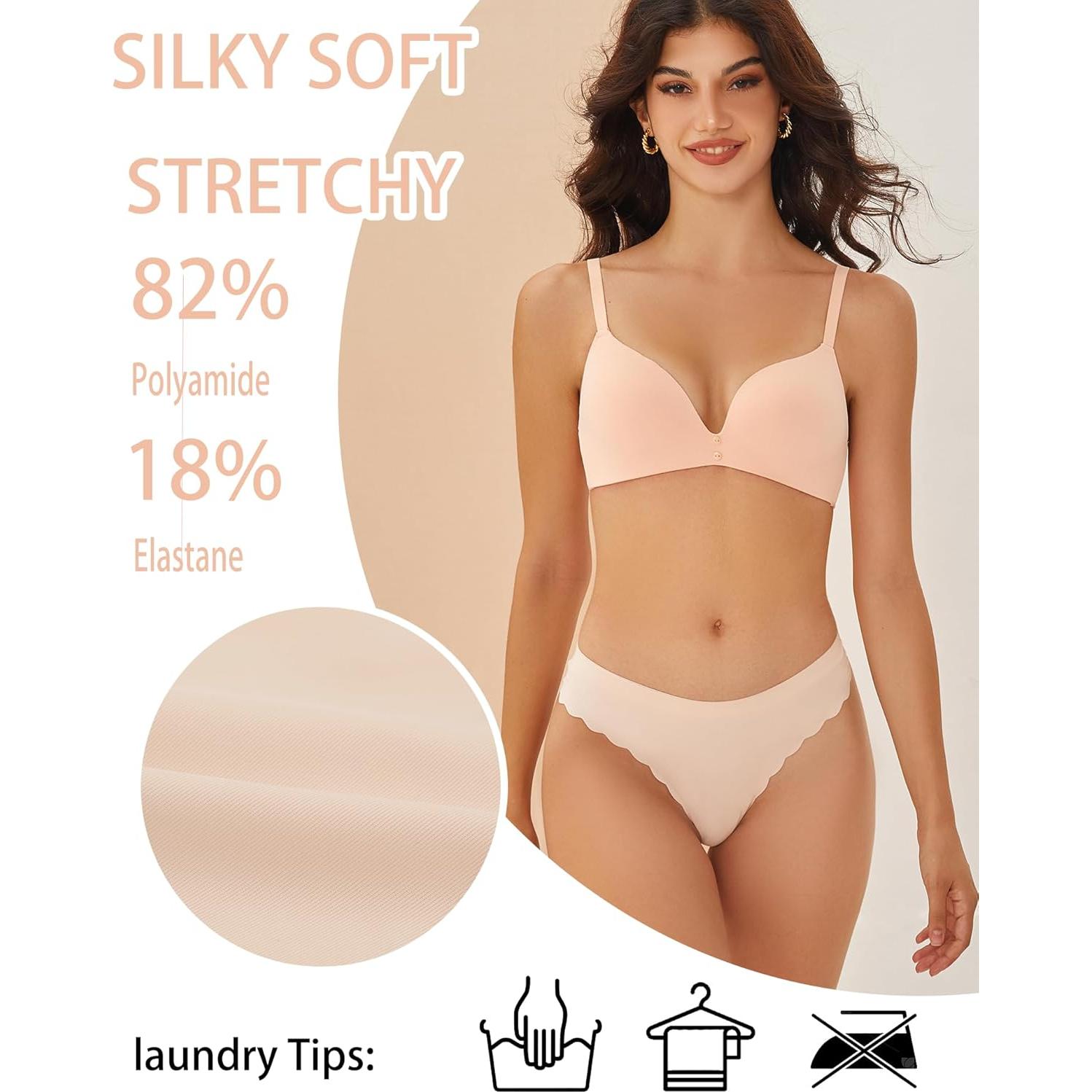 FINETOO 6 Tangas Sin Costuras para Mujeres S-XL - Sexy y Cómodas