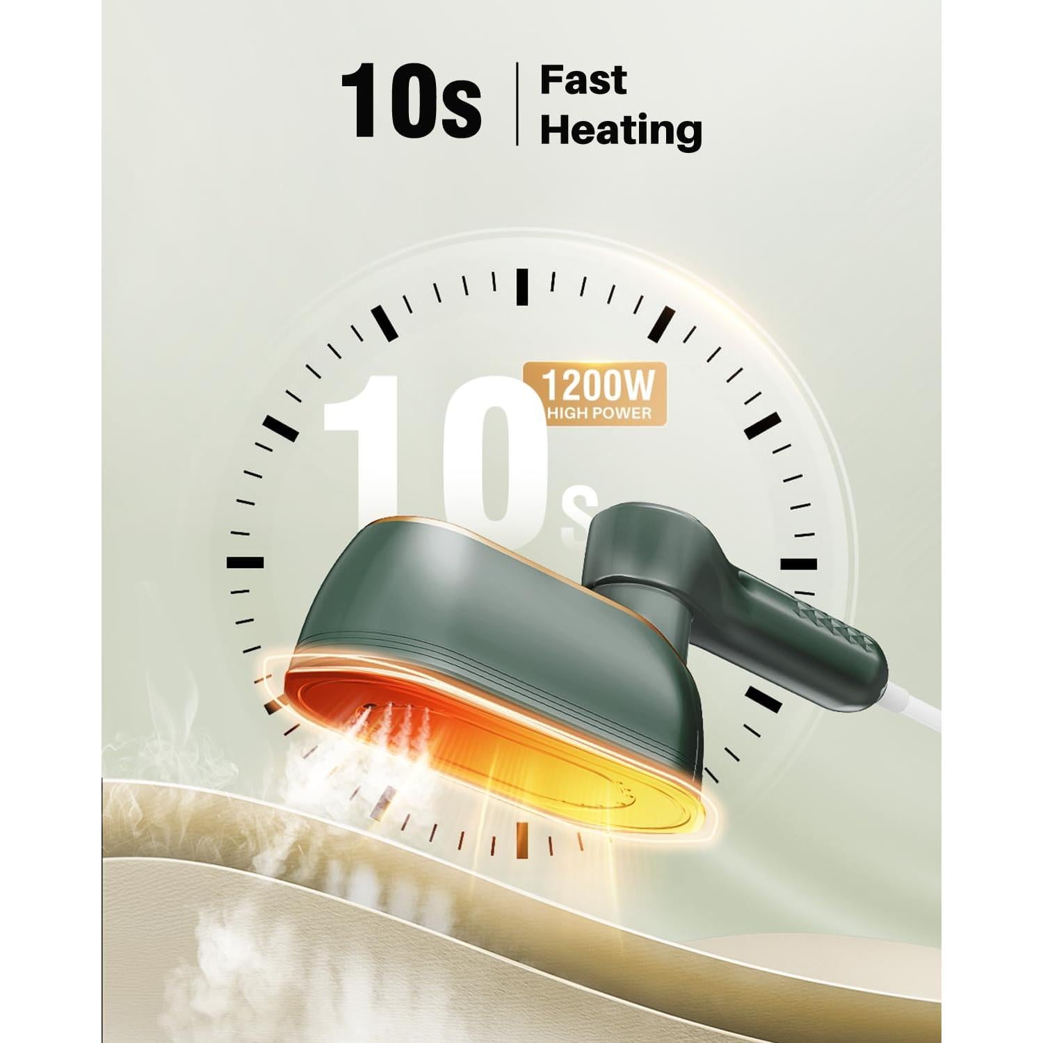 Plancha de Vapor Portátil eue DS-700 1200W Verde 2 en 1