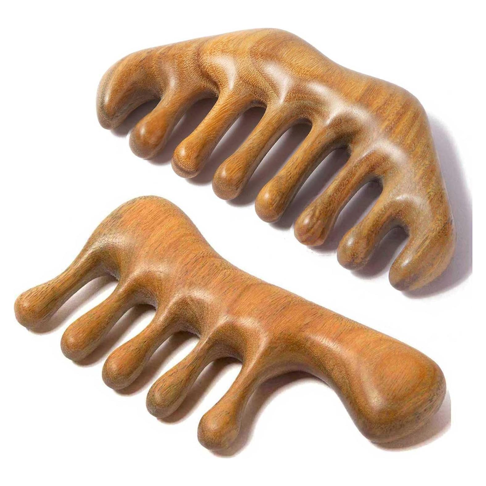 Peine de Madera para Sisterlocks Moreinday - Masajeador Cuero Cabelludo