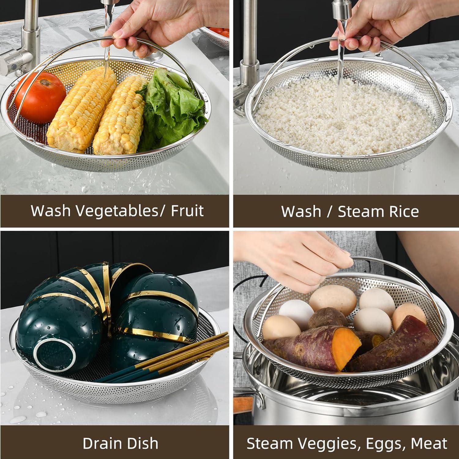 Cesta de Vapor Acero Inoxidable MuSgeIR 25.4 cm 2 Piezas