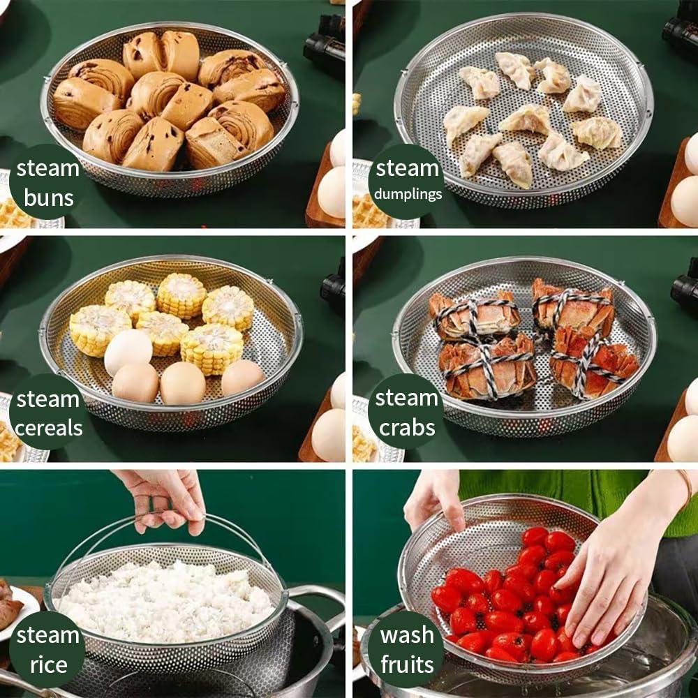 Cesta de Vapor Acero Inoxidable MuSgeIR 25.4 cm 2 Piezas