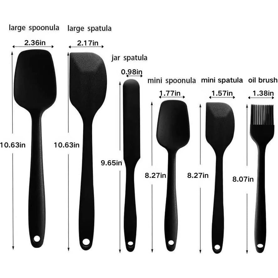 Juego de Espátulas de Silicona LAVORNICA - 6 Piezas Antiadherente