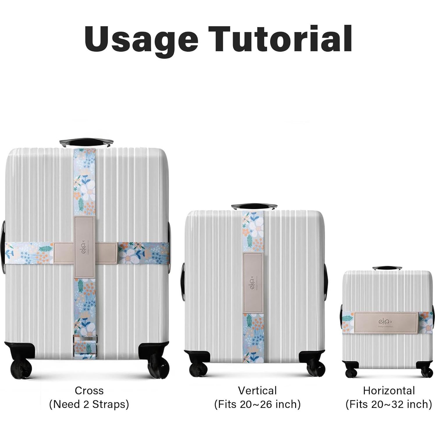 Correa de Equipaje Ajustable EKAX Orquídea Acuática 167g