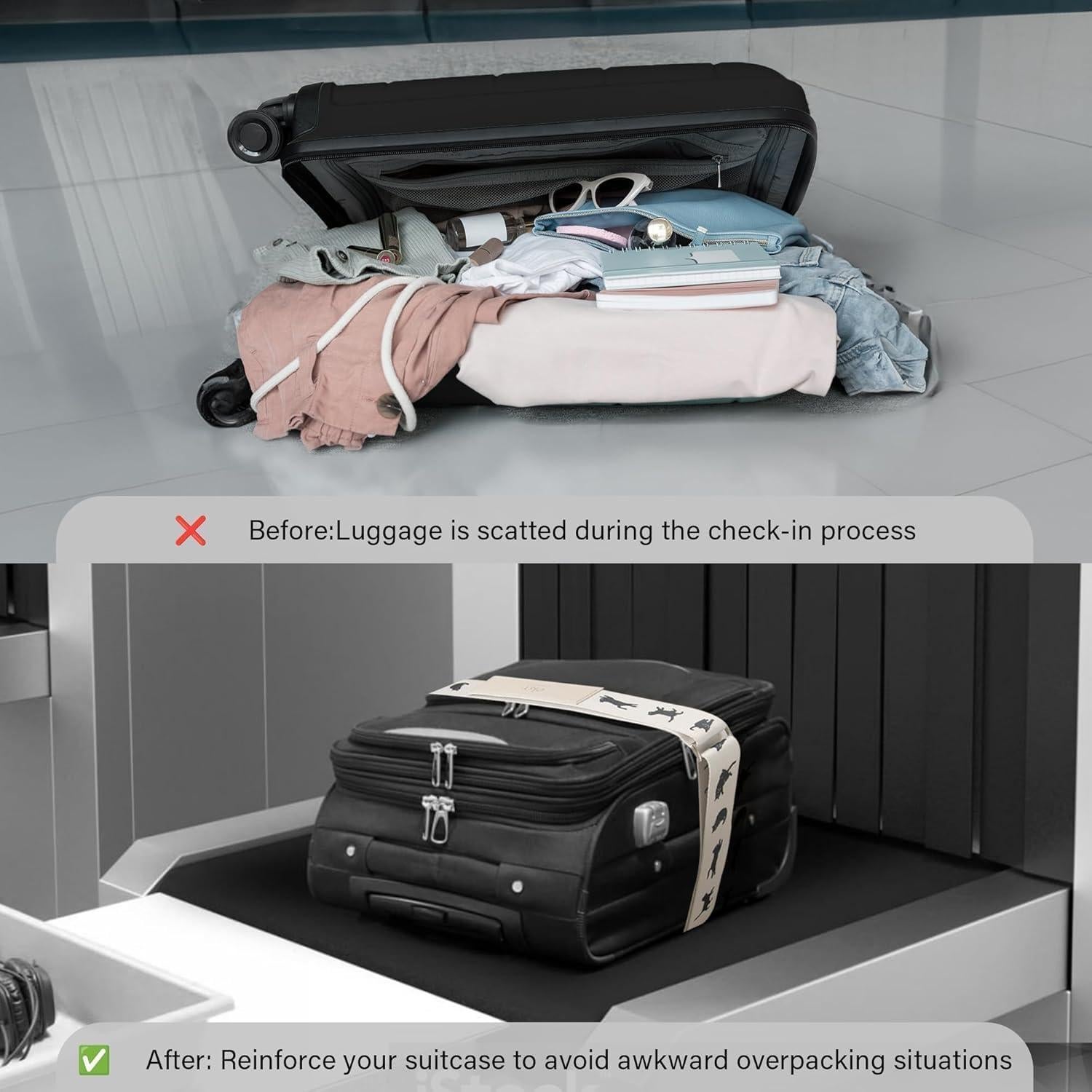 Correa de Equipaje Ajustable EKAX Orquídea Acuática 167g