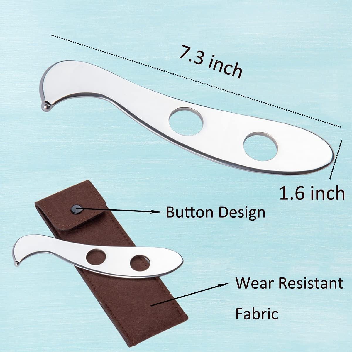 Herramienta Gua Sha Wuyaoyao Acero Inoxidable 9.91 cm