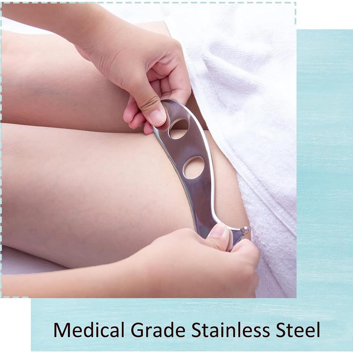 Herramienta Gua Sha Wuyaoyao Acero Inoxidable 9.91 cm