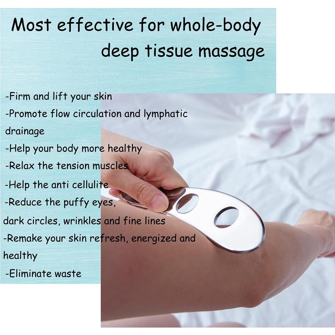 Herramienta Gua Sha Wuyaoyao Acero Inoxidable 9.91 cm