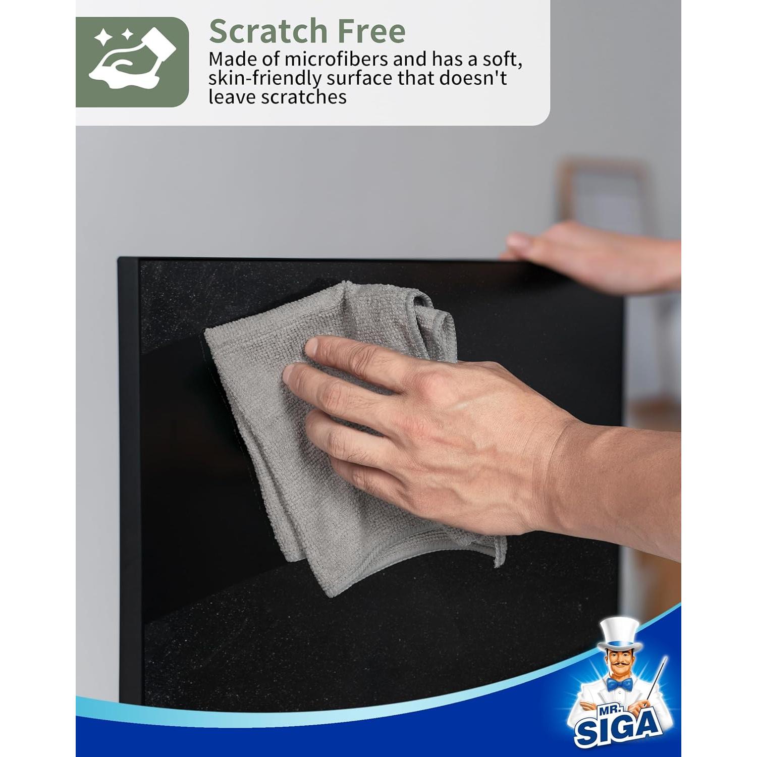 Paño de Microfibra MR.SIGA 30x30 cm - 15 Unidades Gris