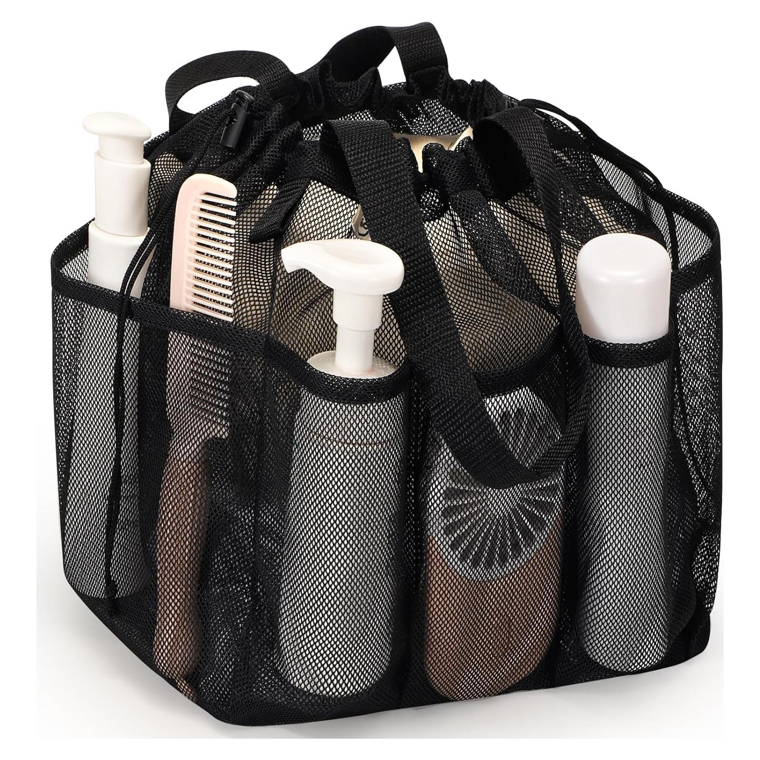 Caddy de Ducha Portátil Famichan Negro 27.22 kg 8 Bolsillos