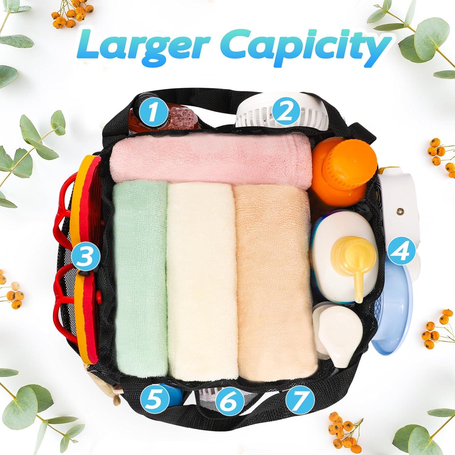 Caddy de Ducha Portátil Famichan Negro 27.22 kg 8 Bolsillos