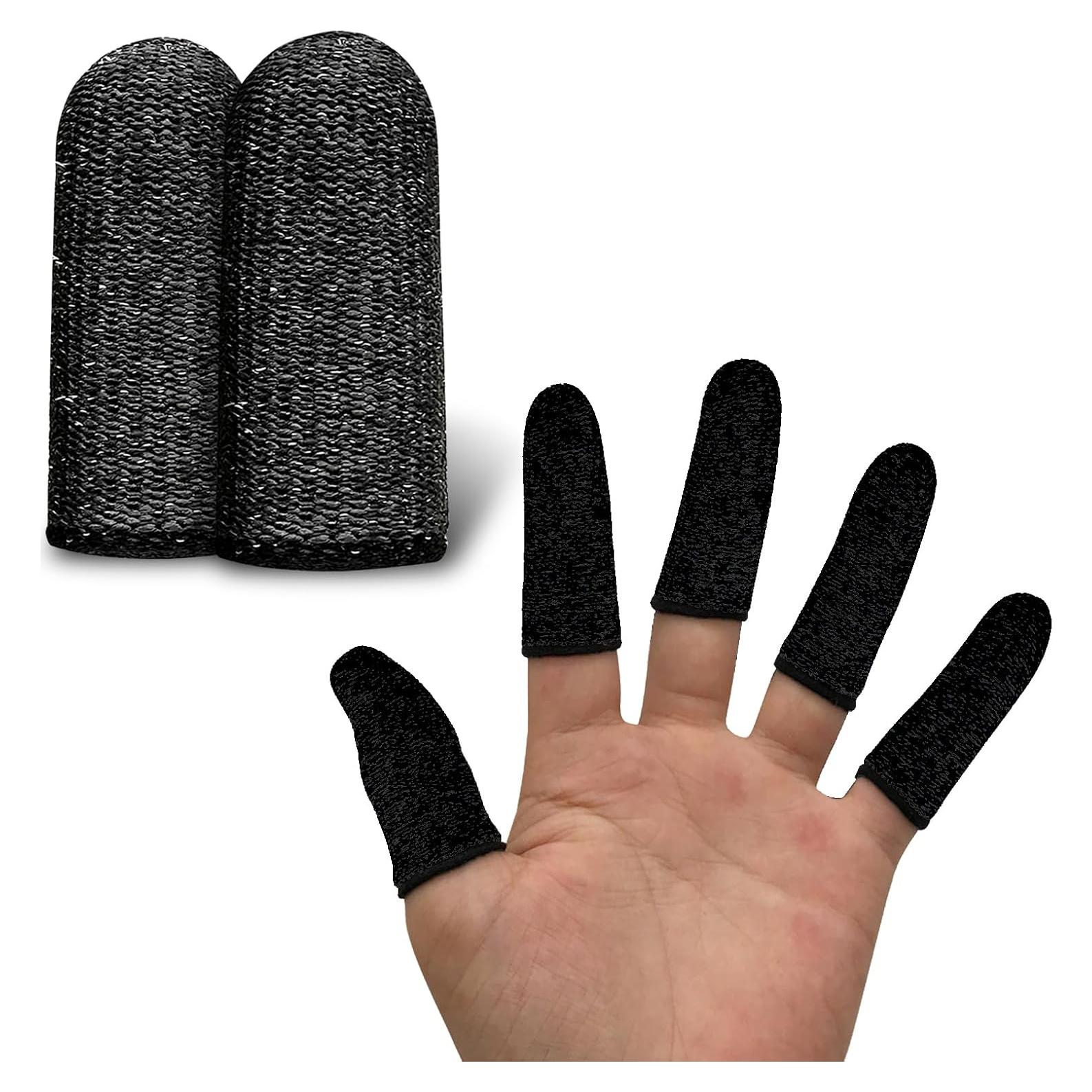 10 PCS Finger Cots Cut Resistant Protector - Finger Covers for Cuts, Gloves Life Extender, Cut Resistant Finger Protectors for Kitchen, Work, Sculpture, Anti-Slip, Reusable
