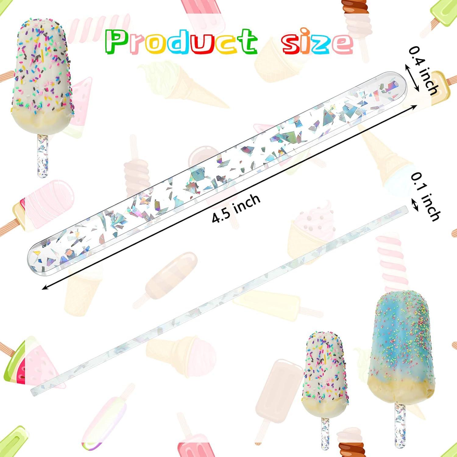 30 Palitos de Acrílico Reutilizables Romooa 11.43 cm Colorido