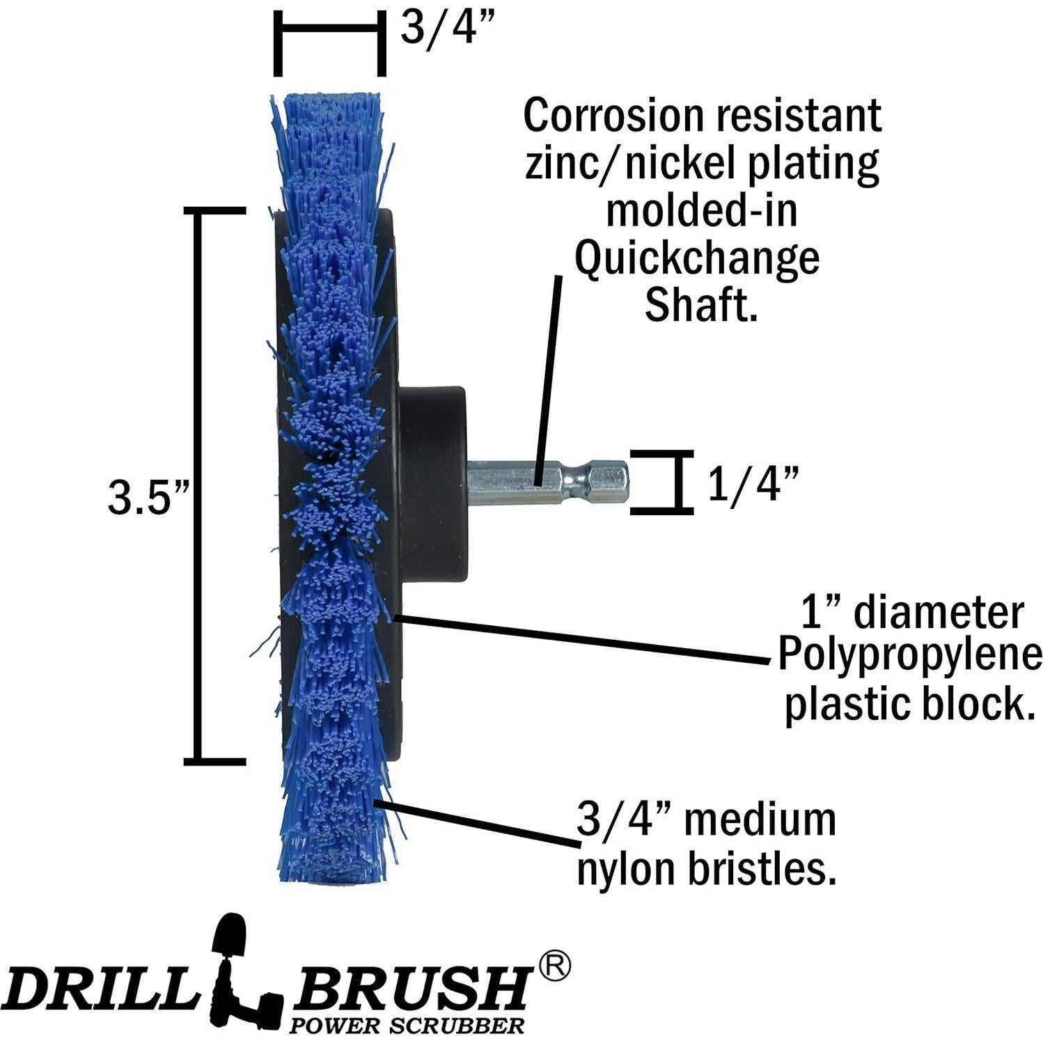 Kit de Cepillos Limpiadores para Taladro Drillbrush - 5 Piezas