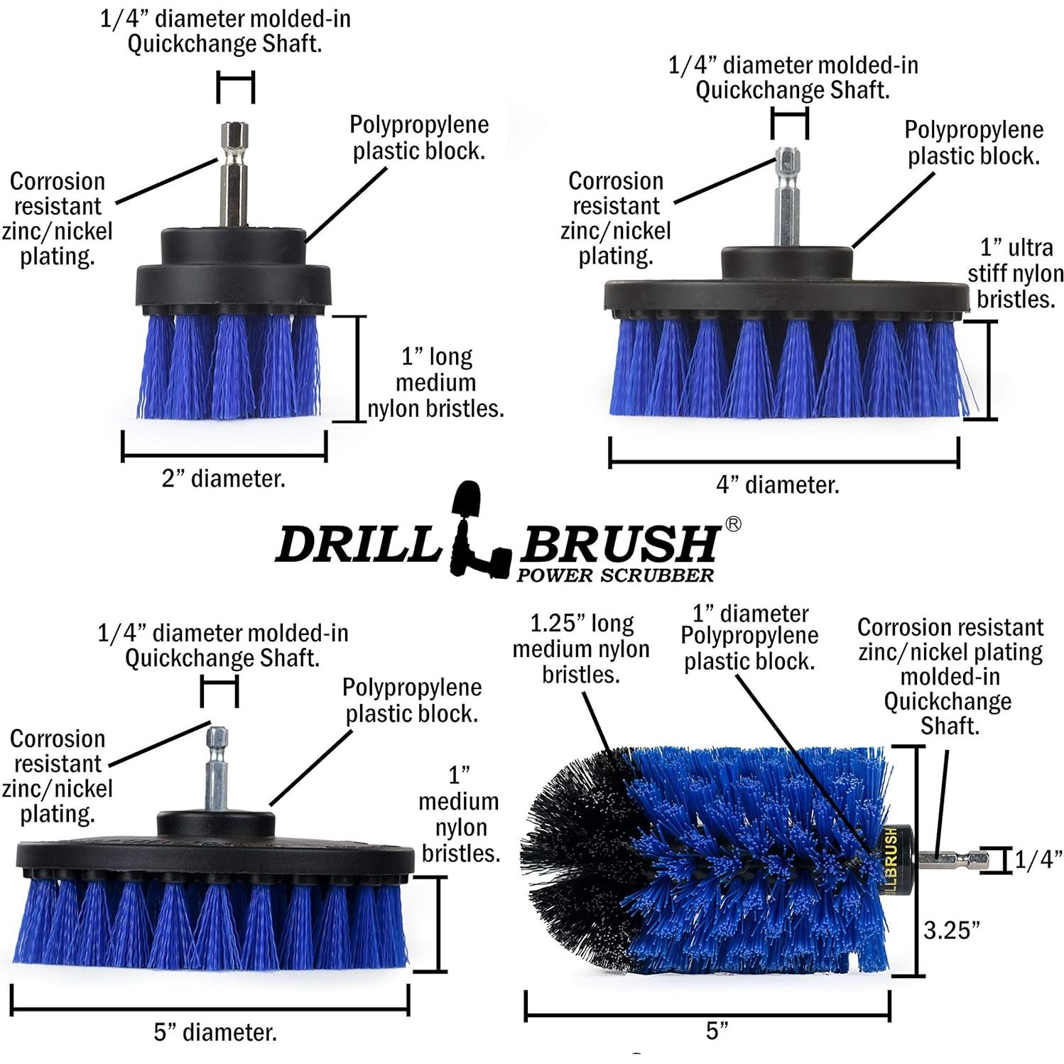 Kit de Cepillos Limpiadores para Taladro Drillbrush - 5 Piezas