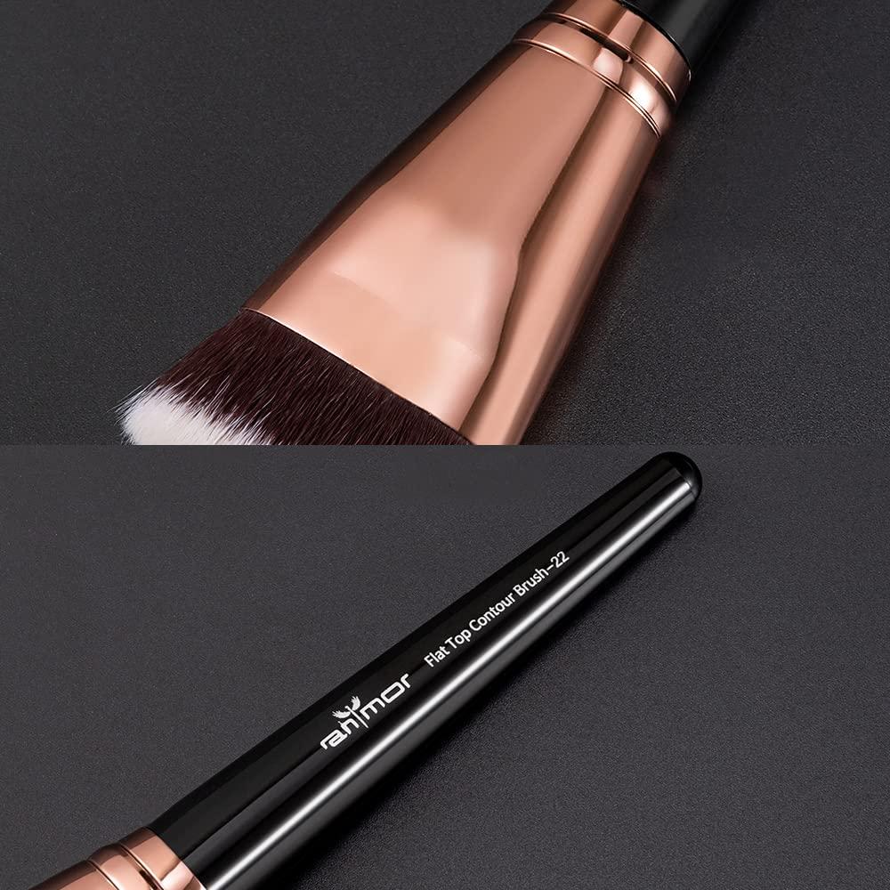 Brocha de Contorno Plana Anmor Profesional - Cerdas Sintéticas