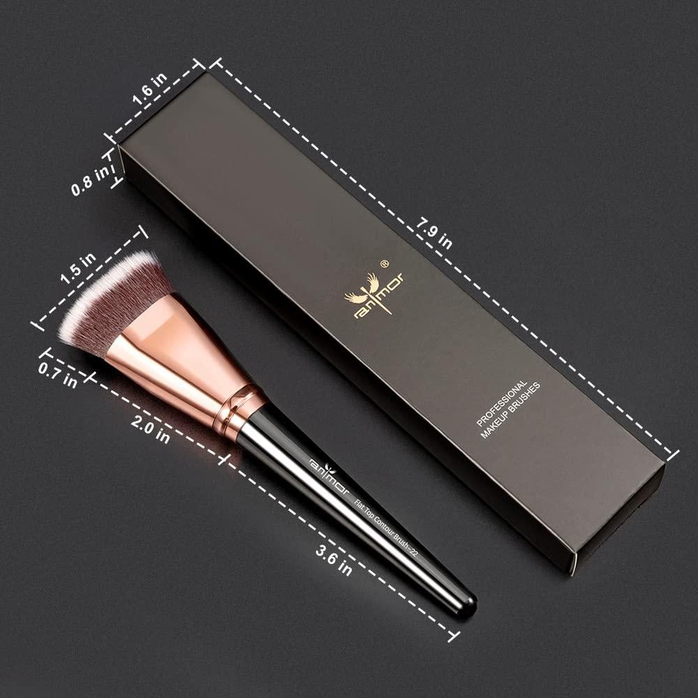 Brocha de Contorno Plana Anmor Profesional - Cerdas Sintéticas