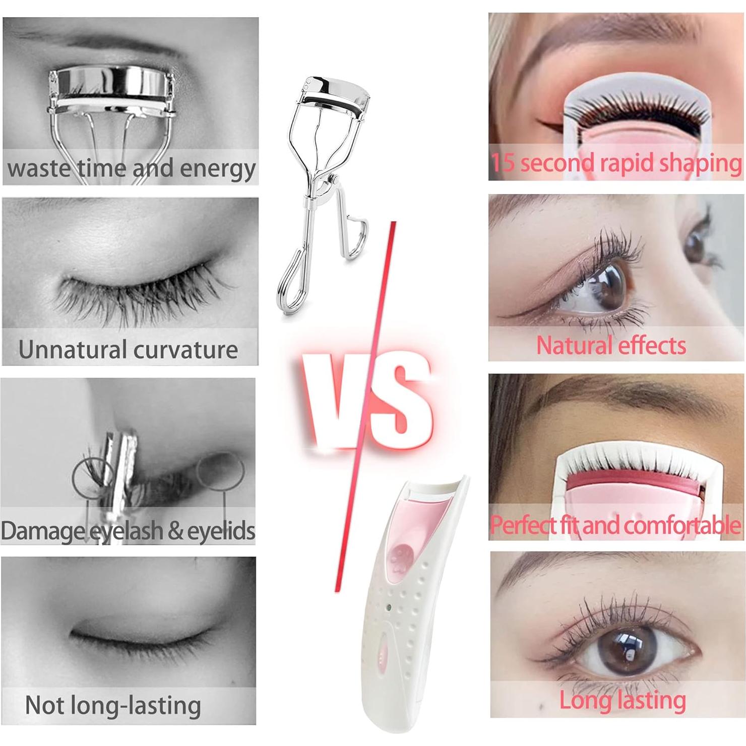 Rizador de Pestañas Eléctrico Portátil Whybraw Rosa