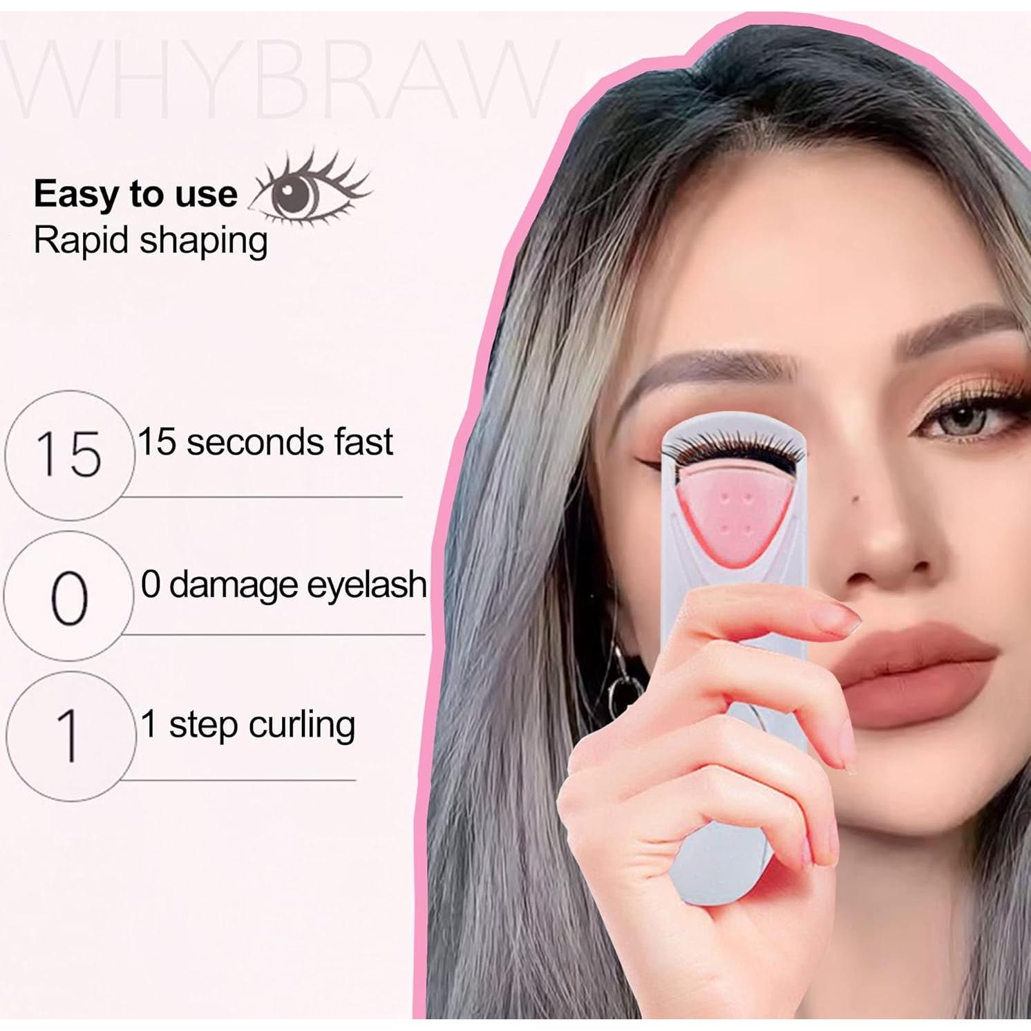 Rizador de Pestañas Eléctrico Portátil Whybraw Rosa