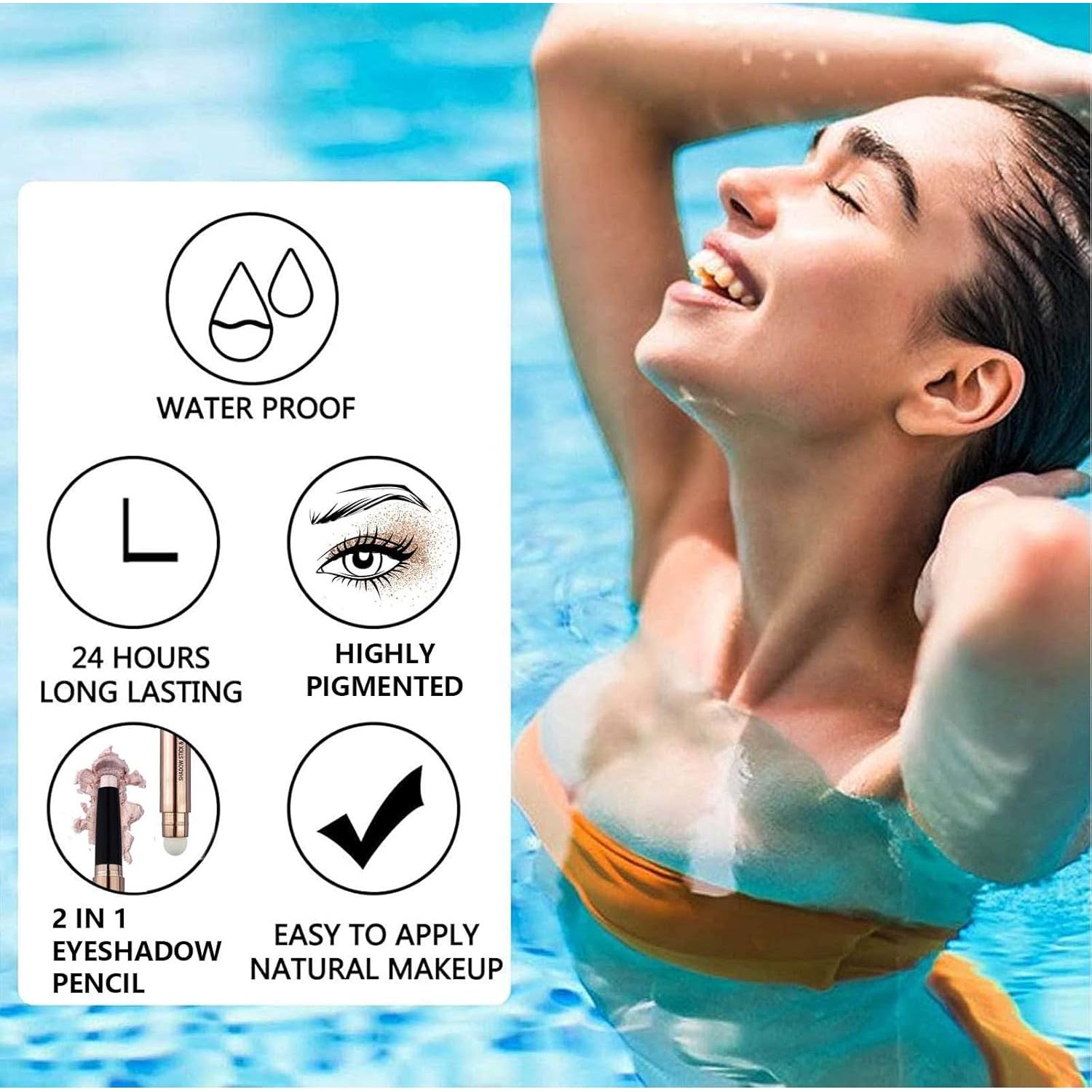 Lápiz de Sombra de Ojos MAY FOLTREN Brillo Negro #12 9g