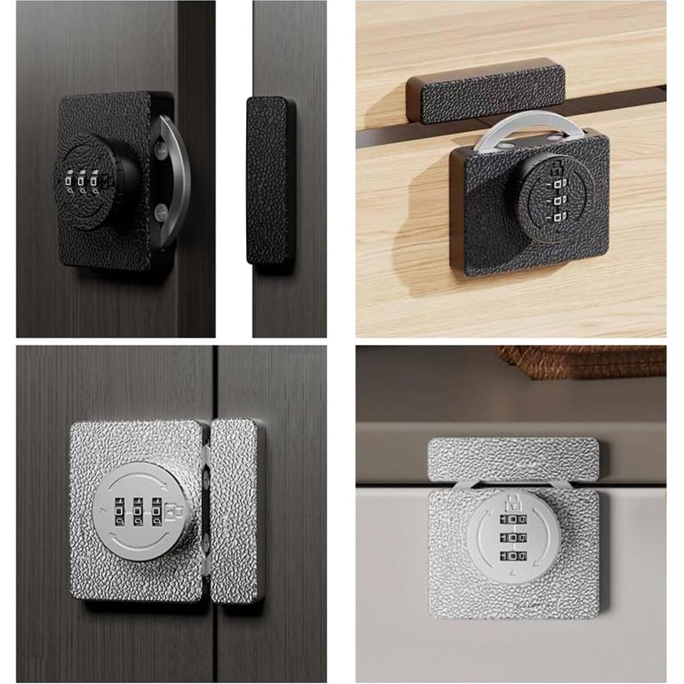 Cerradura de Gabinete ETEKJOY Sin Llave 3 Dígitos 90 Grados