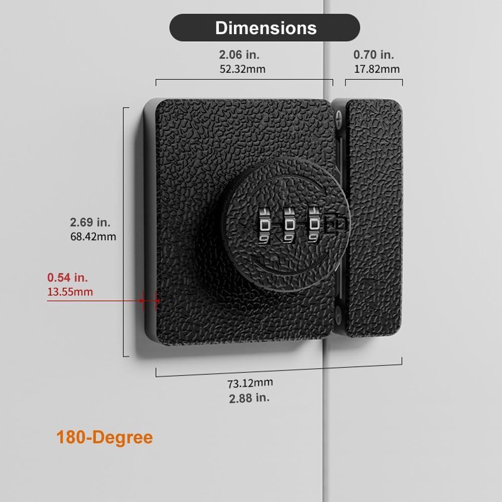 Cerradura de Gabinete ETEKJOY Sin Llave 3 Dígitos 90 Grados