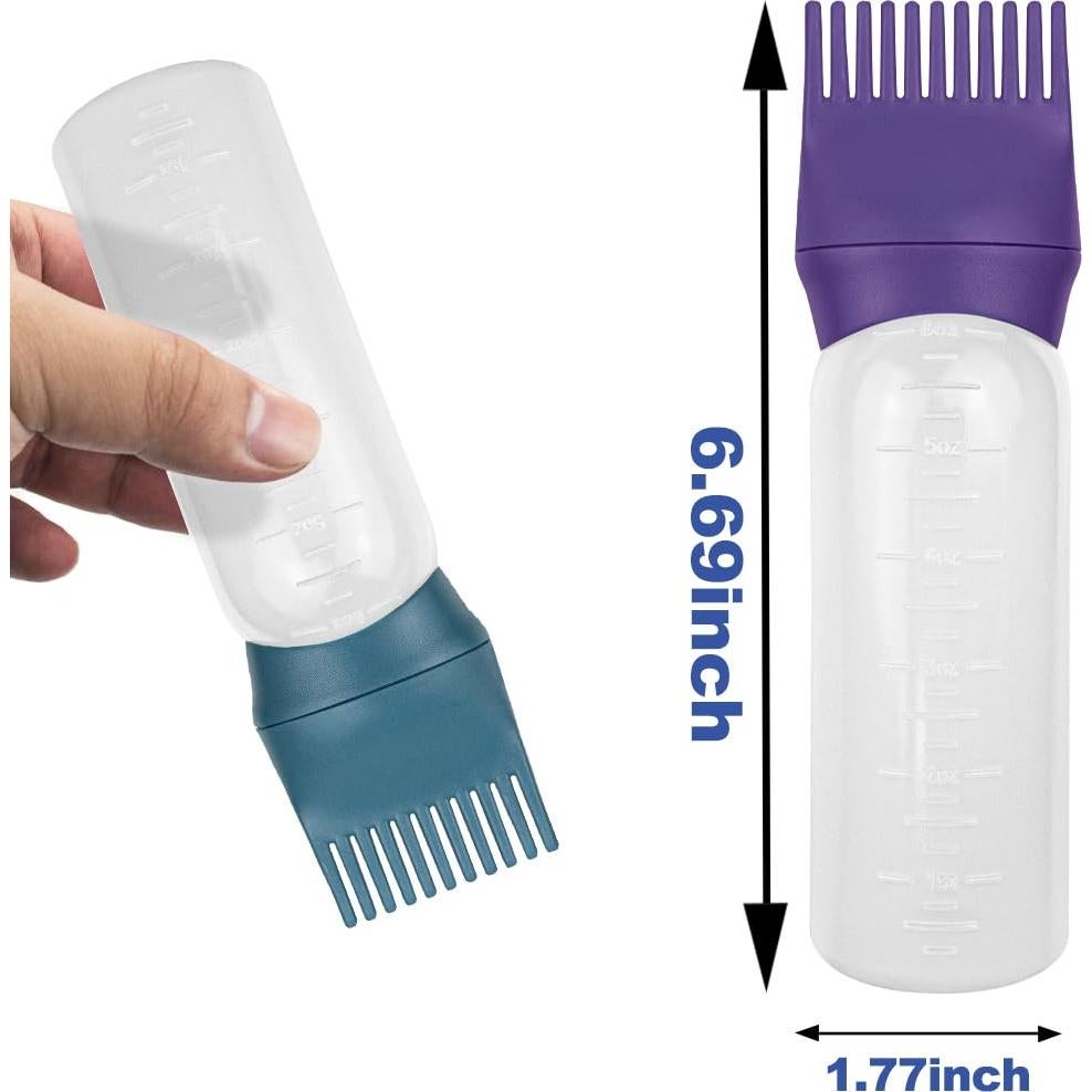 Botella Aplicadora de Peine ELANE 4 Pcs 6.7 cm para Cabello