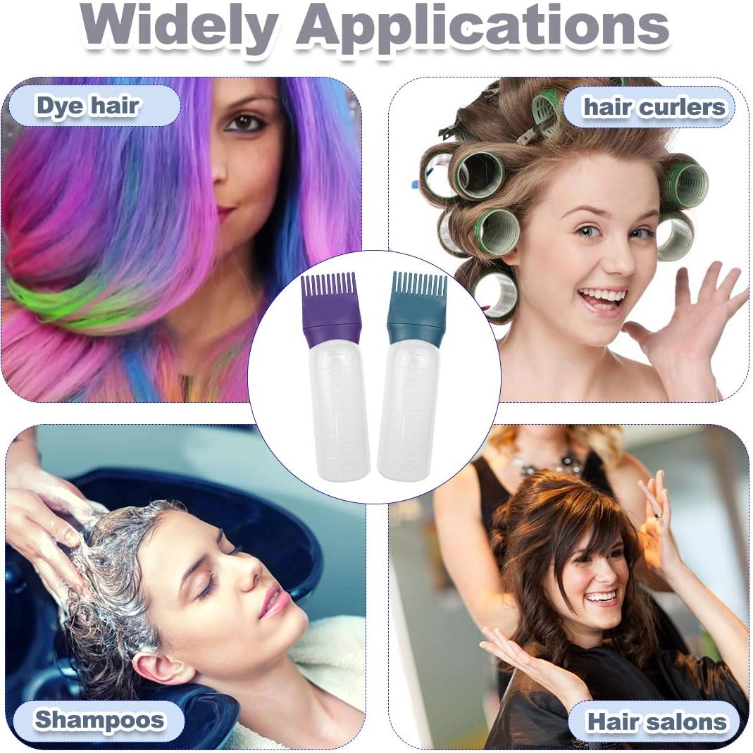 Botella Aplicadora de Peine ELANE 4 Pcs 6.7 cm para Cabello